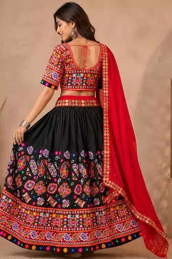 Women's 3-Piece Chaniya Choli Set with Dupatta  Free Size (upto XL)