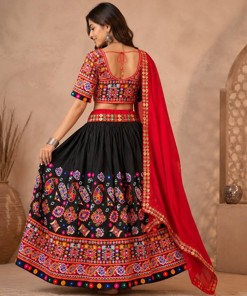 Women's 3-Piece Chaniya Choli Set with Dupatta  Free Size (upto 42)