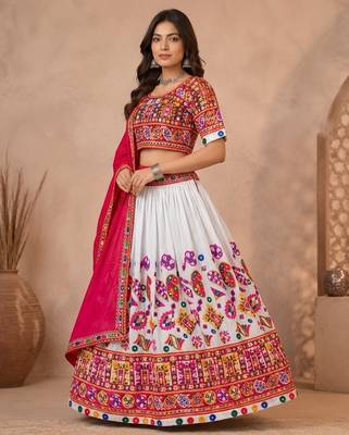  Women's 3-Piece Chaniya Choli Set with Dupatta  Free Size (upto 42) 5
