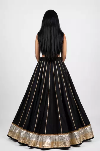 Women’s Long Flair Chaniya Skirt for Navratri & Garba  Free Size (upto XL)