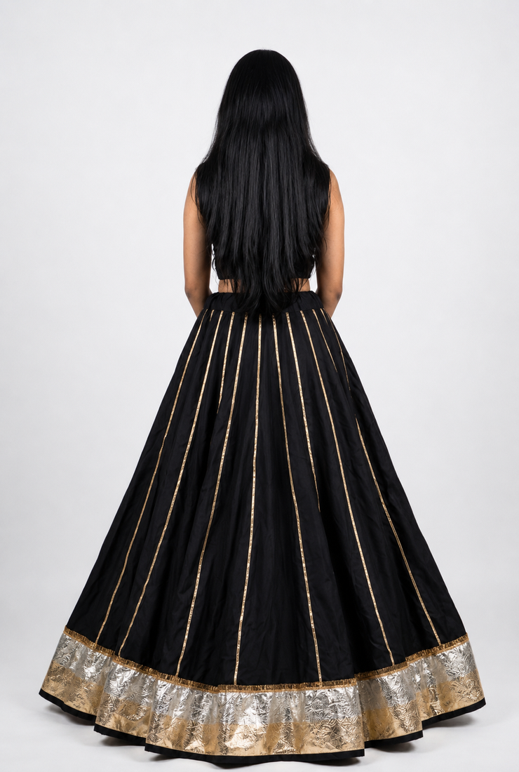 Women’s Long Flair Chaniya Skirt for Navratri & Garba  Free Size (upto XL)