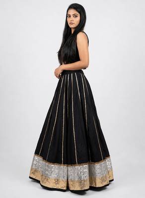 Women’s Long Flair Chaniya Skirt for Navratri & Garba  Free Size (upto XL) 1