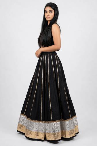 Long Flair Chaniya Skirt for Navratri & Garba  Free Size (upto 42)