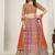 Orange & Rani Pink Embroidered Faux Georgette Stiched Lehenga Choli with Dupatta