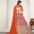 Orange & Rani Pink Embroidered Faux Georgette Stiched Lehenga Choli with Dupatta