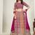 Rani Pink & Orange Embroidered Faux Georgette Stiched Lehenga Choli with Dupatta