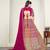 Rani Pink & Orange Embroidered Faux Georgette Stiched Lehenga Choli with Dupatta