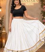  Long Flair Chaniya Skirt for Navratri & Garba  Free Size (upto XL)