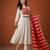 Women's Gorgeous Embroidery Silk Fabric Flared Anarkali Pant and Dupatta Set