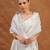 Silver grey tissue linen saree