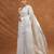 Silver grey tissue linen saree