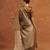 Charcoal black and gold tissue linen saree