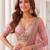 Light Pink Silk Blend Embroidered Party Wear Sangeet Lehenga Choli Set