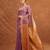 Purple embroidered tissue linen saree