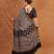 Black ajrakh printed modal silk saree