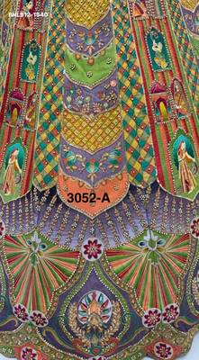 Multicolor Silk Blend Embroidered Designer Sangeet Lehenga Choli Set 3