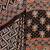 Black ajrakh printed modal silk saree