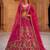 Rani Pink Silk Blend Embroidered Heavy Bridal Wedding Lehenga Choli Set
