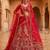 Red Silk Blend Embroidered Heavy Royal Bridal Lehenga Choli Set
