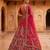 Red Silk Blend Embroidered Heavy Royal Bridal Lehenga Choli Set