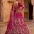 Rani Pink Silk Blend Embroidered Heavy Bridal Wedding Lehenga Choli Set
