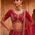 Red Silk Blend Embroidered Heavy Royal Bridal Lehenga Choli Set