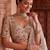 Beige Silk Blend Embroidered Heavy Bridal Wedding Lehenga Choli Set
