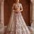 Beige Silk Blend Embroidered Heavy Bridal Wedding Lehenga Choli Set