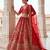 Red Silk Blend Embroidered Royal Bridal Wedding Lehenga Choli Set