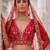 Red Silk Blend Embroidered Royal Bridal Wedding Lehenga Choli Set