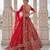 Red Silk Blend Embroidered Royal Bridal Wedding Lehenga Choli Set