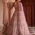 Light Onion Pink Silk Blend Embroidered Bridal Sangeet Lehenga Choli Set