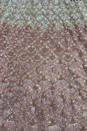 Onion Pink Net Embroidered Bridal Reception Lehenga Choli Set