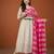 Women's Gorgeous Embroidery Silk Fabric Flared Anarkali Pant and Dupatta Set