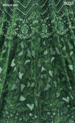 Green Net Embroidered Heavy Festive Lehenga Choli Set 2