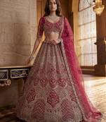 Pink Net Sequins Embroidered Designer Lehenga Choli Set