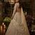 Beige Net Heavily Embroidered Bridal Reception Lehenga Choli Set