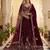 Maroon Velvet Embroidered Heavy Bridal Lehenga Choli Set