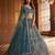 Blue Net Sequins Embroidered Party Wear Lehenga Choli Set