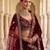 Maroon Velvet Embroidered Heavy Bridal Lehenga Choli Set