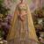 mustard net embroidered Designer Lehenga Choli Set