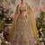 mustard net embroidered Designer Lehenga Choli Set