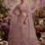 Onion Pink Net Embroidered Designer Lehenga Choli Set