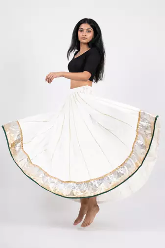  Long Flair Chaniya Skirt for Navratri & Garba  Free Size (upto XL)