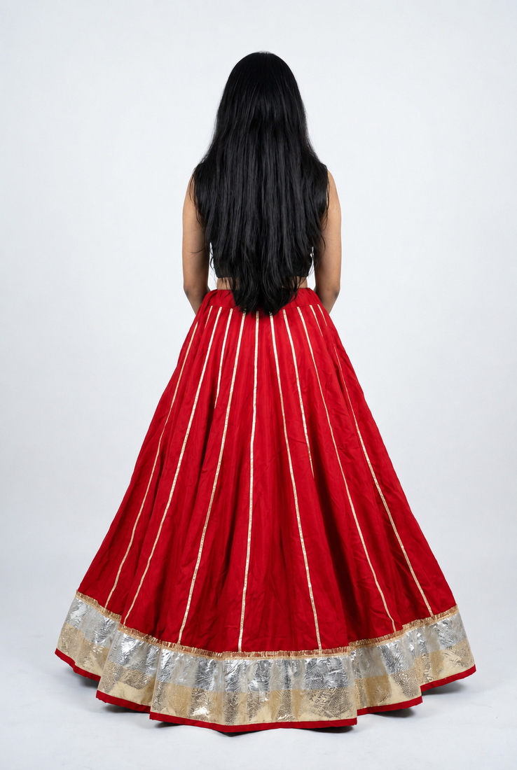  Long Flair Chaniya Skirt for Navratri & Garba  Free Size (upto 42)