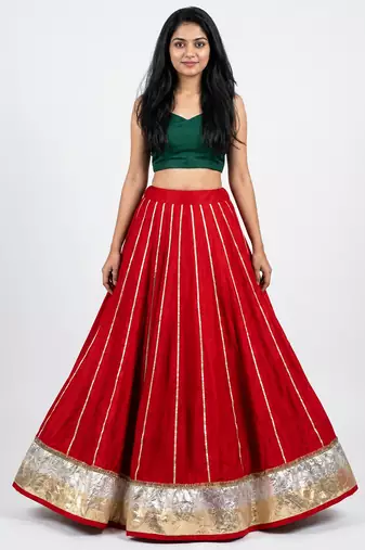  Long Flair Chaniya Skirt for Navratri & Garba  Free Size (upto XL)
