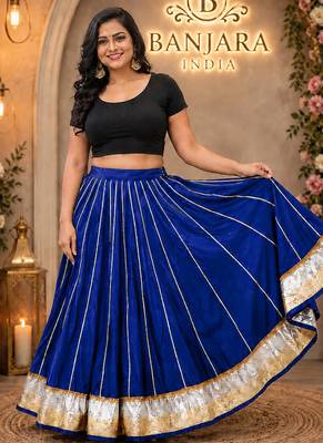  Long Flair Chaniya Skirt for Navratri & Garba  Free Size (upto XL) 1