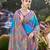 Women blue & purple banarasi jacquard woven silk blend wedding saree