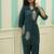 Women's Teal Blue Co-ord Set - Cotton Kurti with Matching Trousers