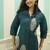 Women's Teal Blue Co-ord Set - Cotton Kurti with Matching Trousers